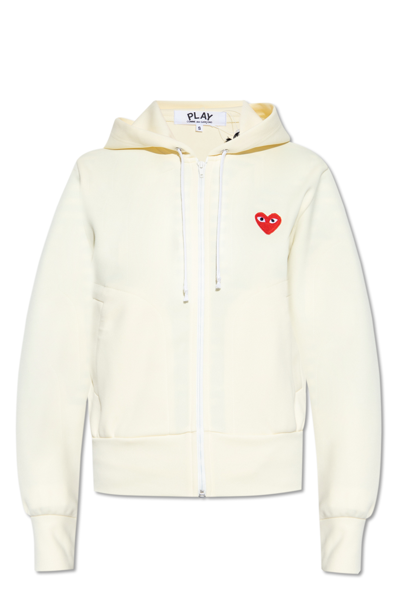 Cdg sales cream hoodie